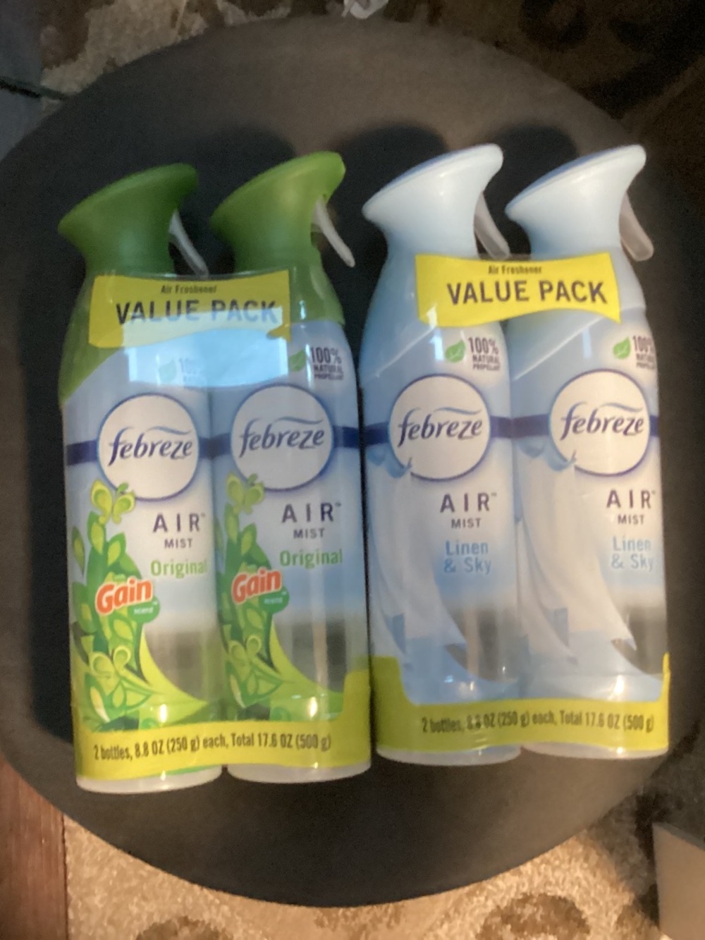 Febreze Air Mist Linen & Sky and Gain Original Value Pack Bundle